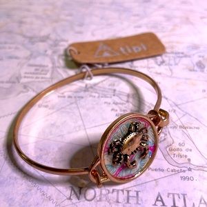 ☔️ Blue crab 🦀 bracelet in brass